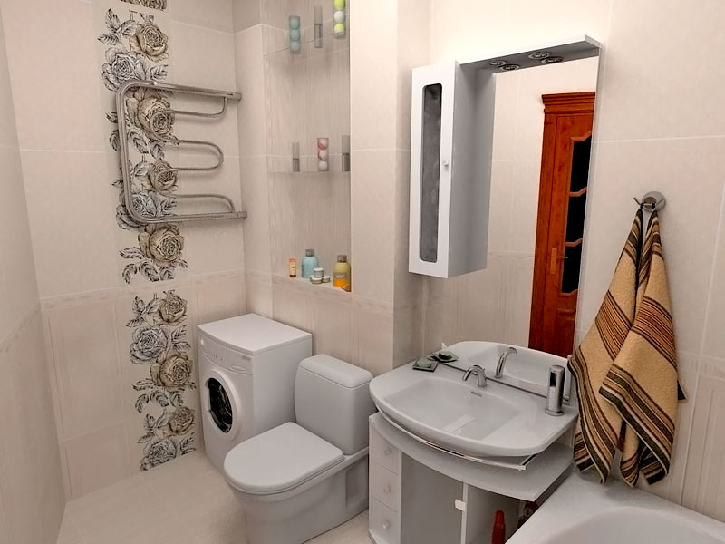 Дизайн ванны и туалета в хрущевке (67 фото)